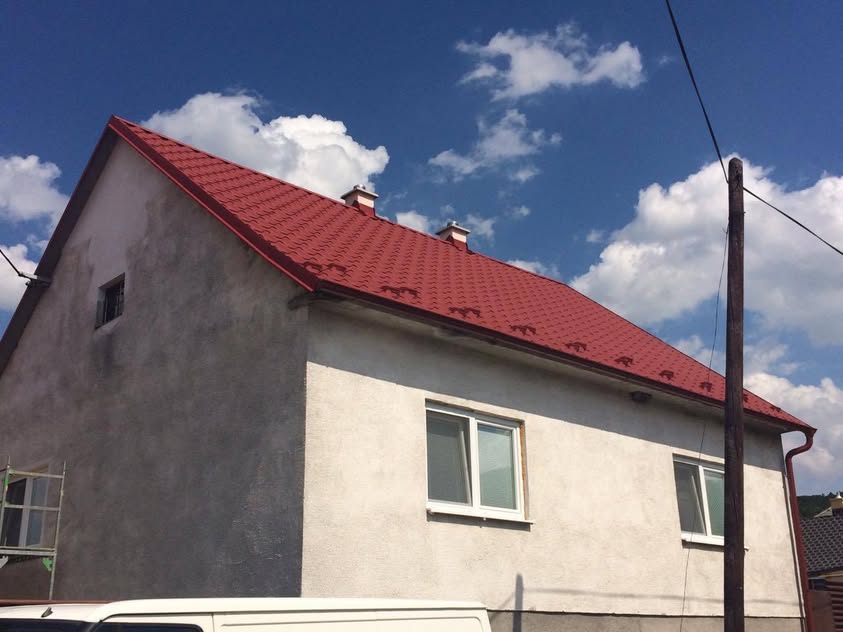 Plechová krytina - BP2 Afla Plus matná červená - Sološnica - foto 2