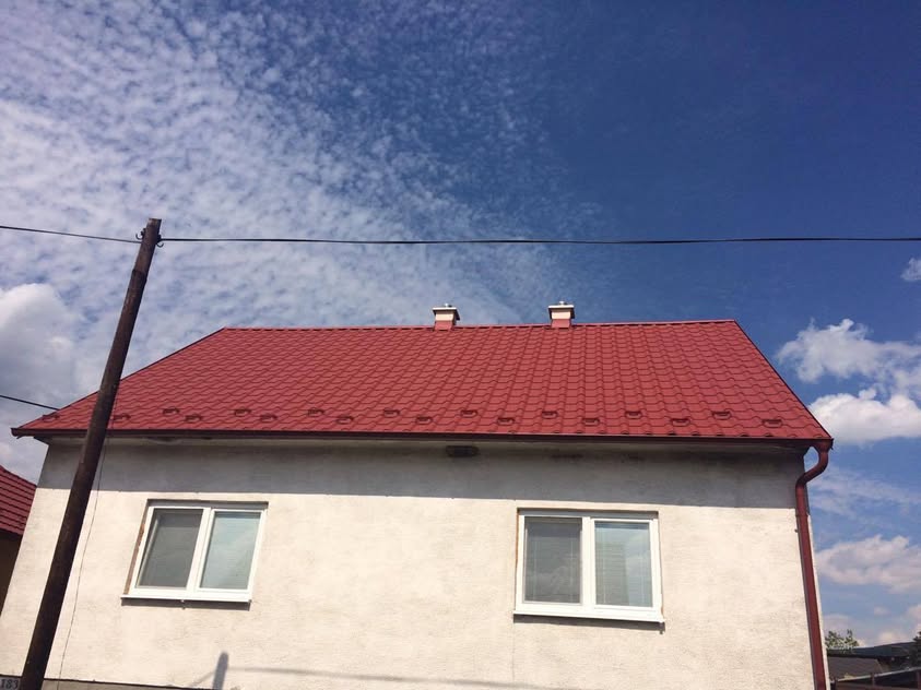 Plechová krytina - BP2 Afla Plus matná červená - Sološnica - foto 3