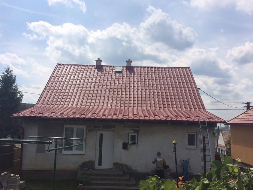 Plechová krytina - BP2 Afla Plus matná červená - Sološnica - foto 4