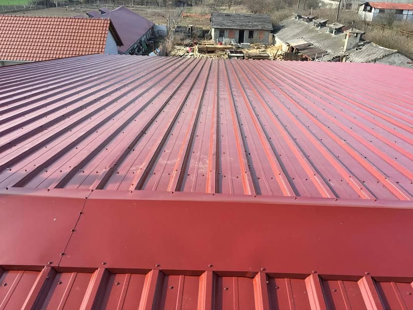 Plechová krytina - Trapézový plech T18 červená - Kopčany - foto 3
